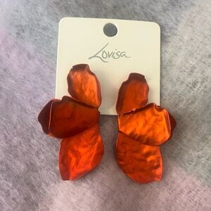 Lovisa Bold Orange Petal Earrings